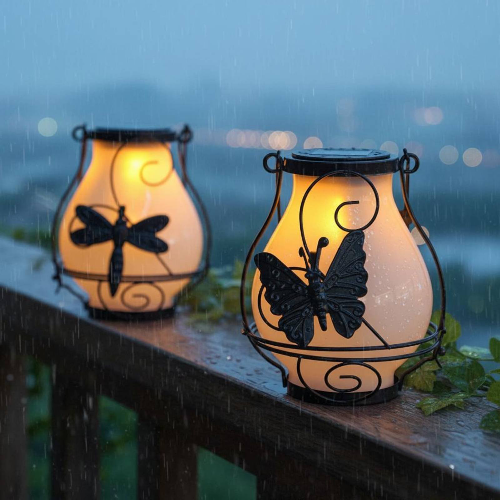 Lighting Decoration Outdoor - Lanterna solare a forma di farfalla,