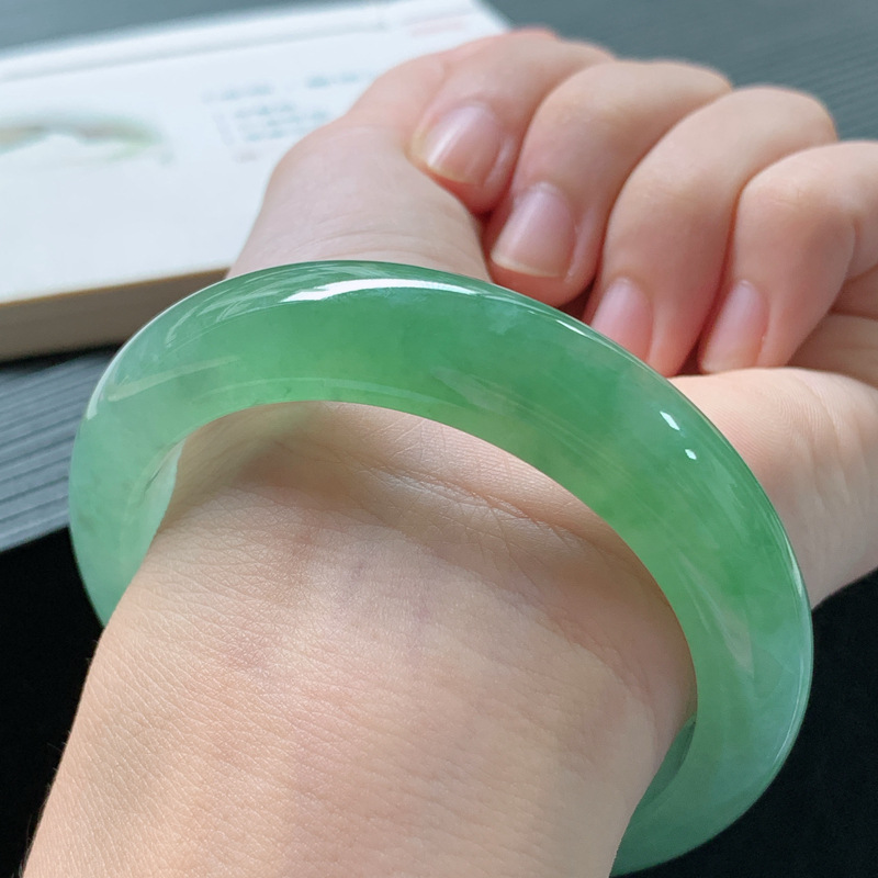 Lighting & Home Decor Studio - Bracciale in giadeite, giada cerosa ghiacciata