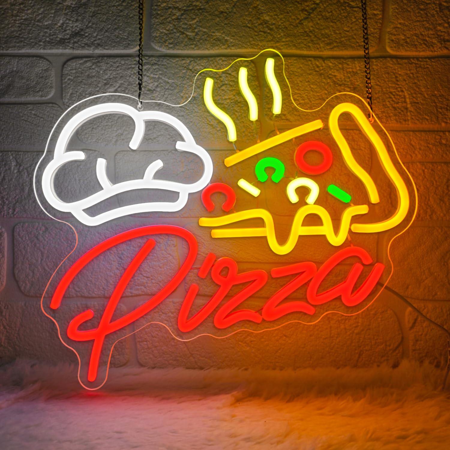 Led Lighting Wall Decor - Insegna al Neon Pizza, Luci LED