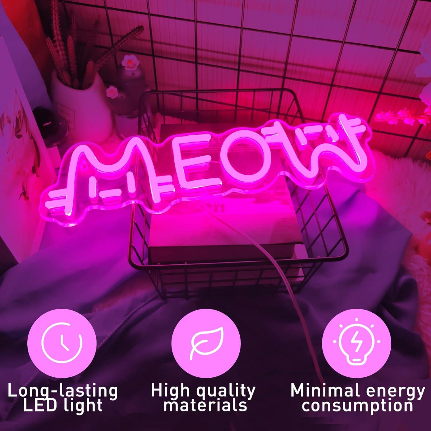 Insegna al Neon a Forma di Gat - Lighting Decor For House recensione e prezzo