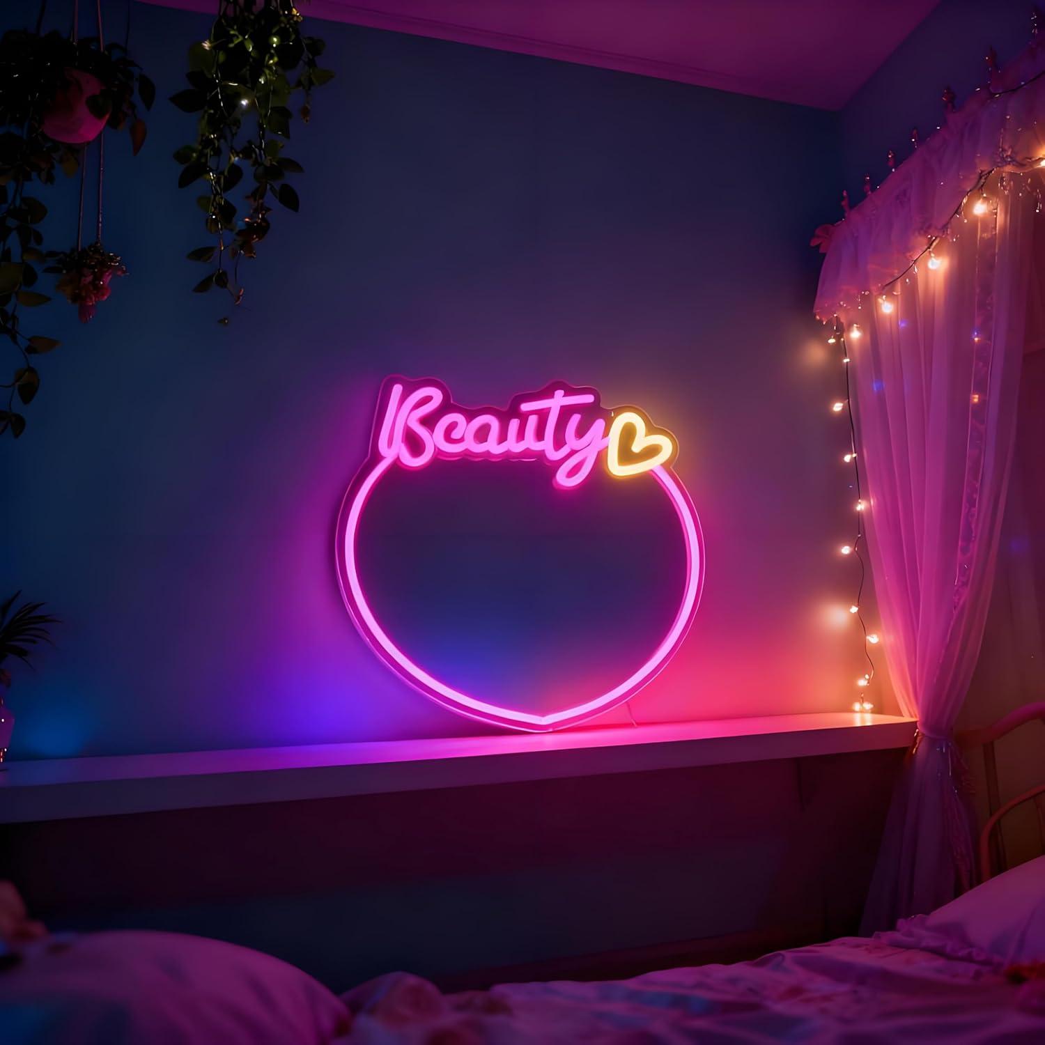 Specchio da trucco con insegna - Led Lighting Wall Decor recensione e prezzo