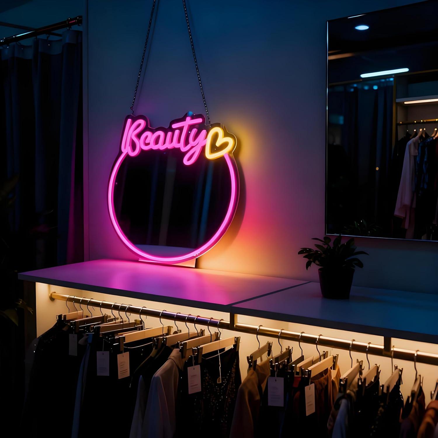 Specchio da trucco con insegna - Led Lighting Wall Decor recensione e prezzo