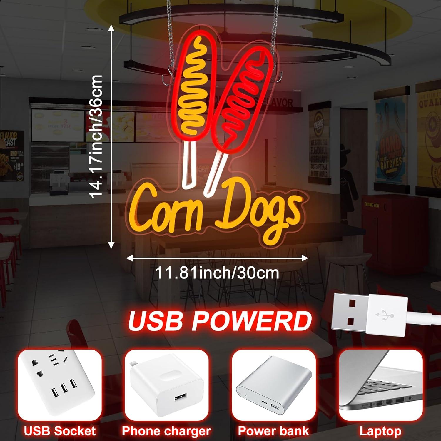 Insegna al Neon Corn Dog, Luci - Led Lighting Wall Decor recensione e prezzo