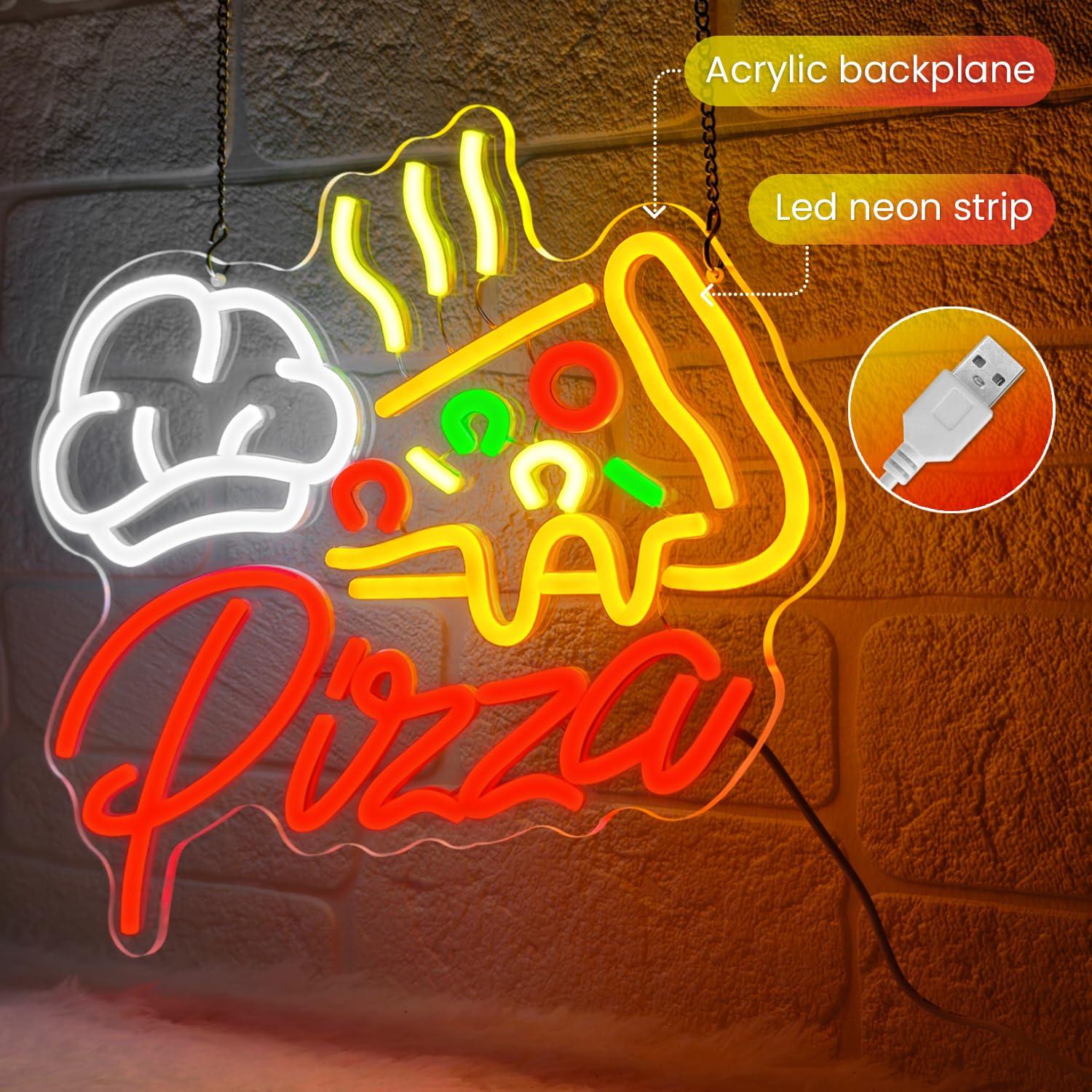Insegna al Neon Pizza, Luci LE - Led Lighting Wall Decor recensione e prezzo